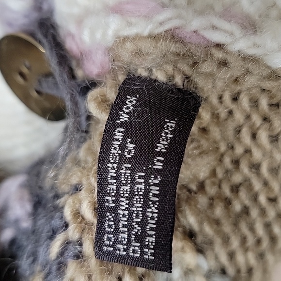 Tara Handknits, Size Unknown Daisy Print Chunky Knit Cardigan Sweater, GUC - Picture 12 of 12